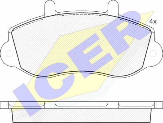 Icer 141219 - Комплект спирачно феродо, дискови спирачки vvparts.bg