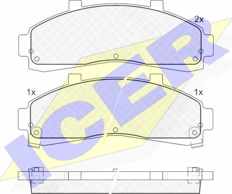 Icer 141228 - Комплект спирачно феродо, дискови спирачки vvparts.bg