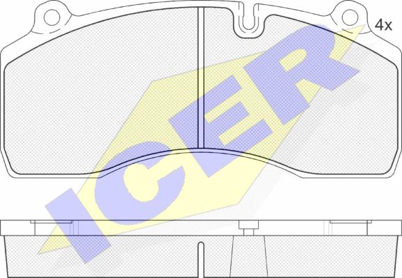 Icer 151977 - Комплект спирачно феродо, дискови спирачки vvparts.bg