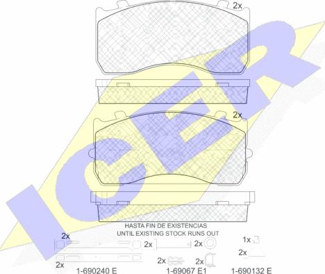 Icer 151404-066 - Комплект спирачно феродо, дискови спирачки vvparts.bg