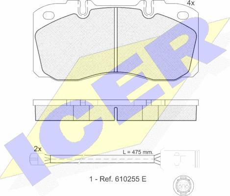 Icer 151161-116 - Комплект спирачно феродо, дискови спирачки vvparts.bg