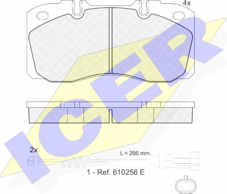 Icer 151161-117 - Комплект спирачно феродо, дискови спирачки vvparts.bg