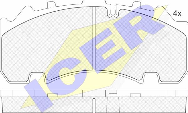 Icer 152155 - Комплект спирачно феродо, дискови спирачки vvparts.bg