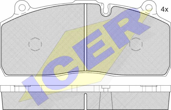 Icer 152150 - Комплект спирачно феродо, дискови спирачки vvparts.bg