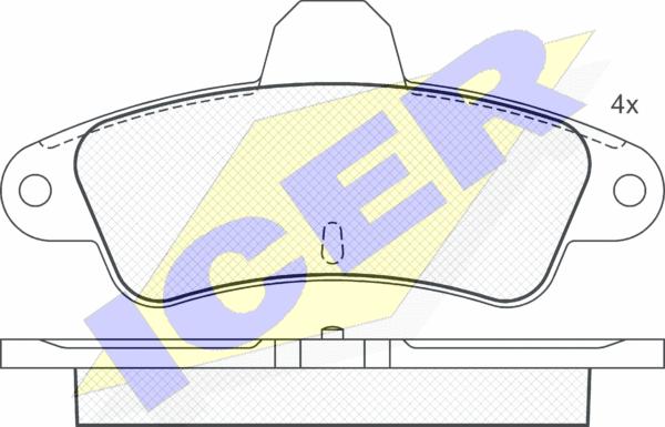 Icer 180918 - Комплект спирачно феродо, дискови спирачки vvparts.bg