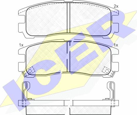 Icer 180981 - Комплект спирачно феродо, дискови спирачки vvparts.bg