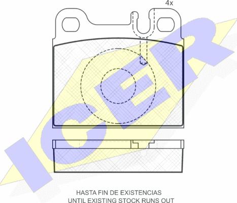 Icer 180977 - Комплект спирачно феродо, дискови спирачки vvparts.bg