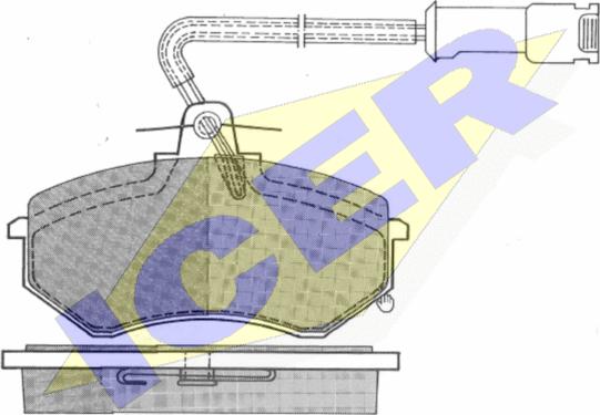 Icer 180450 - Комплект спирачно феродо, дискови спирачки vvparts.bg