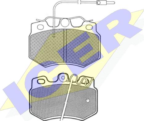 Icer 180465 - Комплект спирачно феродо, дискови спирачки vvparts.bg