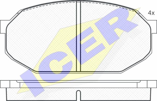 Icer 180401 - Комплект спирачно феродо, дискови спирачки vvparts.bg