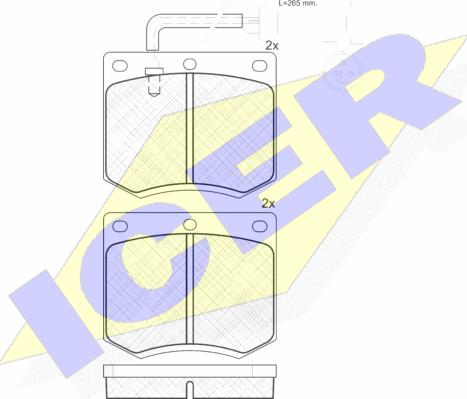 Icer 180402 - Комплект спирачно феродо, дискови спирачки vvparts.bg