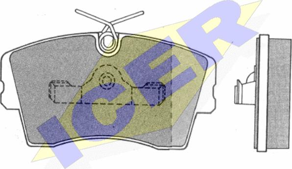 Icer 180471 - Комплект спирачно феродо, дискови спирачки vvparts.bg
