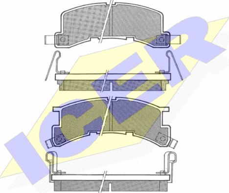 Icer 180599 - Комплект спирачно феродо, дискови спирачки vvparts.bg