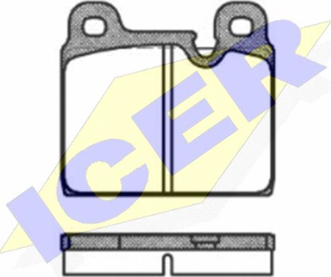 Icer 180508 - Комплект спирачно феродо, дискови спирачки vvparts.bg