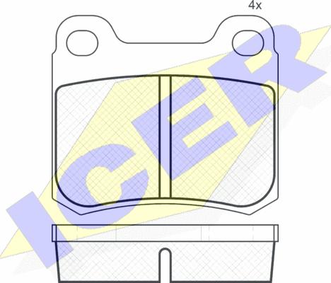 Icer 180517 - Комплект спирачно феродо, дискови спирачки vvparts.bg