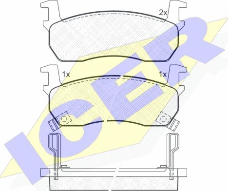 Icer 180530 - Комплект спирачно феродо, дискови спирачки vvparts.bg