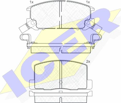 Icer 180656 - Комплект спирачно феродо, дискови спирачки vvparts.bg