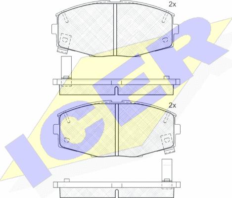 Icer 180617 - Комплект спирачно феродо, дискови спирачки vvparts.bg