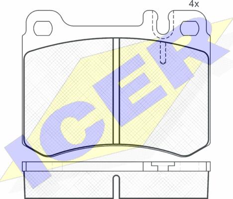 Icer 180685 - Комплект спирачно феродо, дискови спирачки vvparts.bg