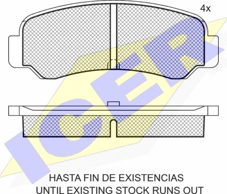 Icer 180624 - Комплект спирачно феродо, дискови спирачки vvparts.bg