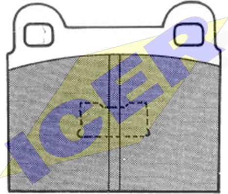 Icer 180097 - Комплект спирачно феродо, дискови спирачки vvparts.bg