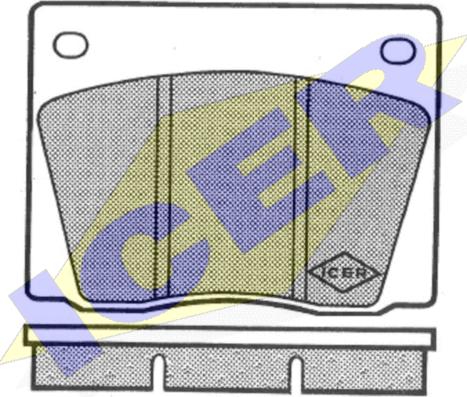 Icer 180013 - Комплект спирачно феродо, дискови спирачки vvparts.bg