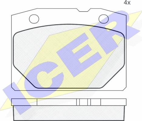 Icer 180155 - Комплект спирачно феродо, дискови спирачки vvparts.bg