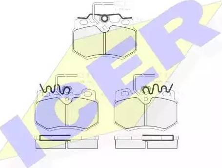 Icer 180862 - Комплект спирачно феродо, дискови спирачки vvparts.bg