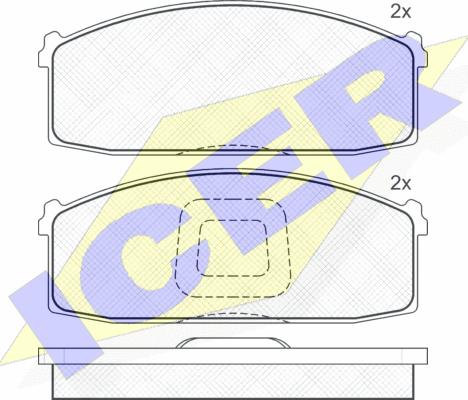 Icer 180396 - Комплект спирачно феродо, дискови спирачки vvparts.bg