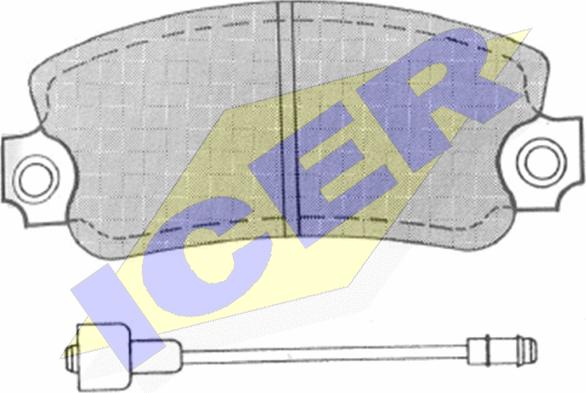 Icer 180343 - Комплект спирачно феродо, дискови спирачки vvparts.bg