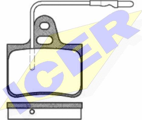 Icer 180364 - Комплект спирачно феродо, дискови спирачки vvparts.bg