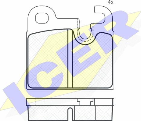 Icer 180302 - Комплект спирачно феродо, дискови спирачки vvparts.bg