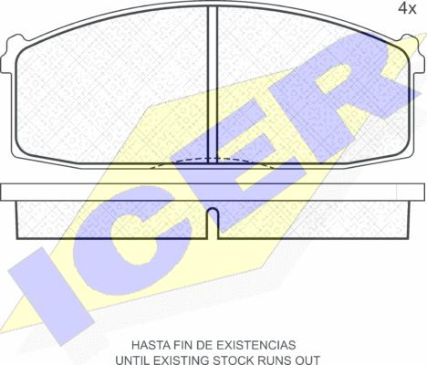 Icer 180317 - Комплект спирачно феродо, дискови спирачки vvparts.bg