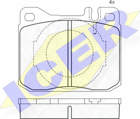 Icer 180324 - Комплект спирачно феродо, дискови спирачки vvparts.bg