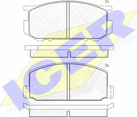 Icer 180295 - Комплект спирачно феродо, дискови спирачки vvparts.bg
