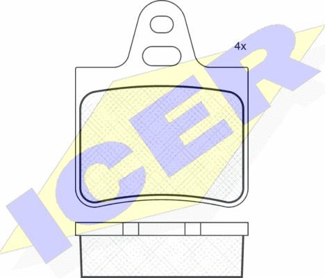 Icer 180292 - Комплект спирачно феродо, дискови спирачки vvparts.bg