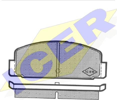 Icer 180253 - Комплект спирачно феродо, дискови спирачки vvparts.bg