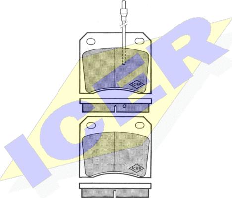 Icer 180209 - Комплект спирачно феродо, дискови спирачки vvparts.bg