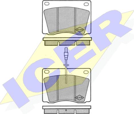 Icer 180205 - Комплект спирачно феродо, дискови спирачки vvparts.bg