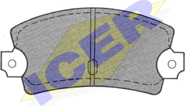 Icer 180215 - Комплект спирачно феродо, дискови спирачки vvparts.bg