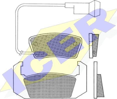 Icer 180210 - Комплект спирачно феродо, дискови спирачки vvparts.bg