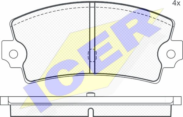 Icer 180218 - Комплект спирачно феродо, дискови спирачки vvparts.bg