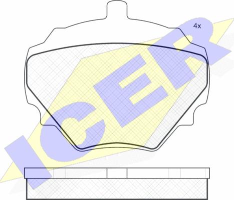 Icer 180231 - Комплект спирачно феродо, дискови спирачки vvparts.bg