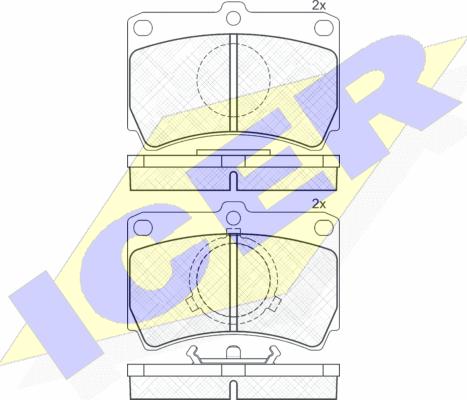 Icer 180756 - Комплект спирачно феродо, дискови спирачки vvparts.bg