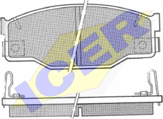 Icer 180768 - Комплект спирачно феродо, дискови спирачки vvparts.bg