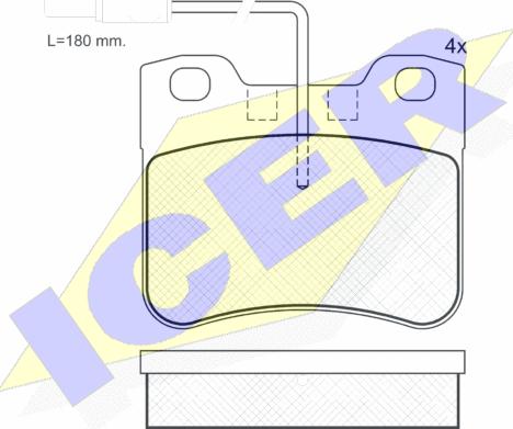 Icer 180788-202 - Комплект спирачно феродо, дискови спирачки vvparts.bg