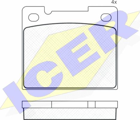 Icer 180770 - Комплект спирачно феродо, дискови спирачки vvparts.bg