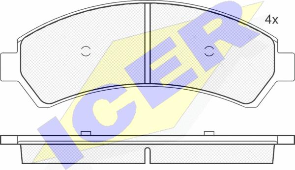 Icer 181410 - Комплект спирачно феродо, дискови спирачки vvparts.bg