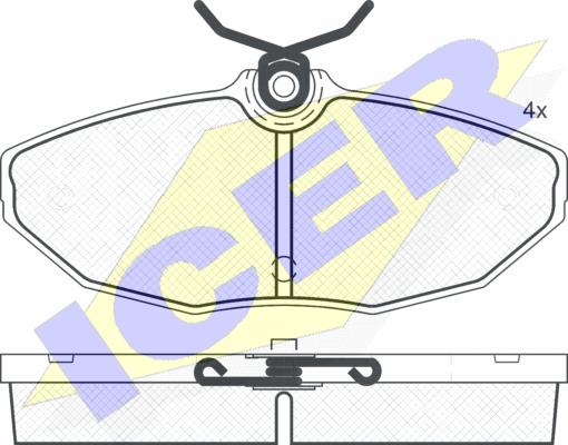 Icer 181546 - Комплект спирачно феродо, дискови спирачки vvparts.bg