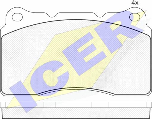 Icer 181582 - Комплект спирачно феродо, дискови спирачки vvparts.bg